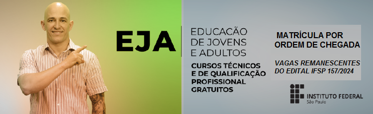 Vagas remanescentes do Curso Téc. em Comércio integrado ao Ensino Médio - Modalidade Educação de Jovens e Adultos (noturno) 2025.1